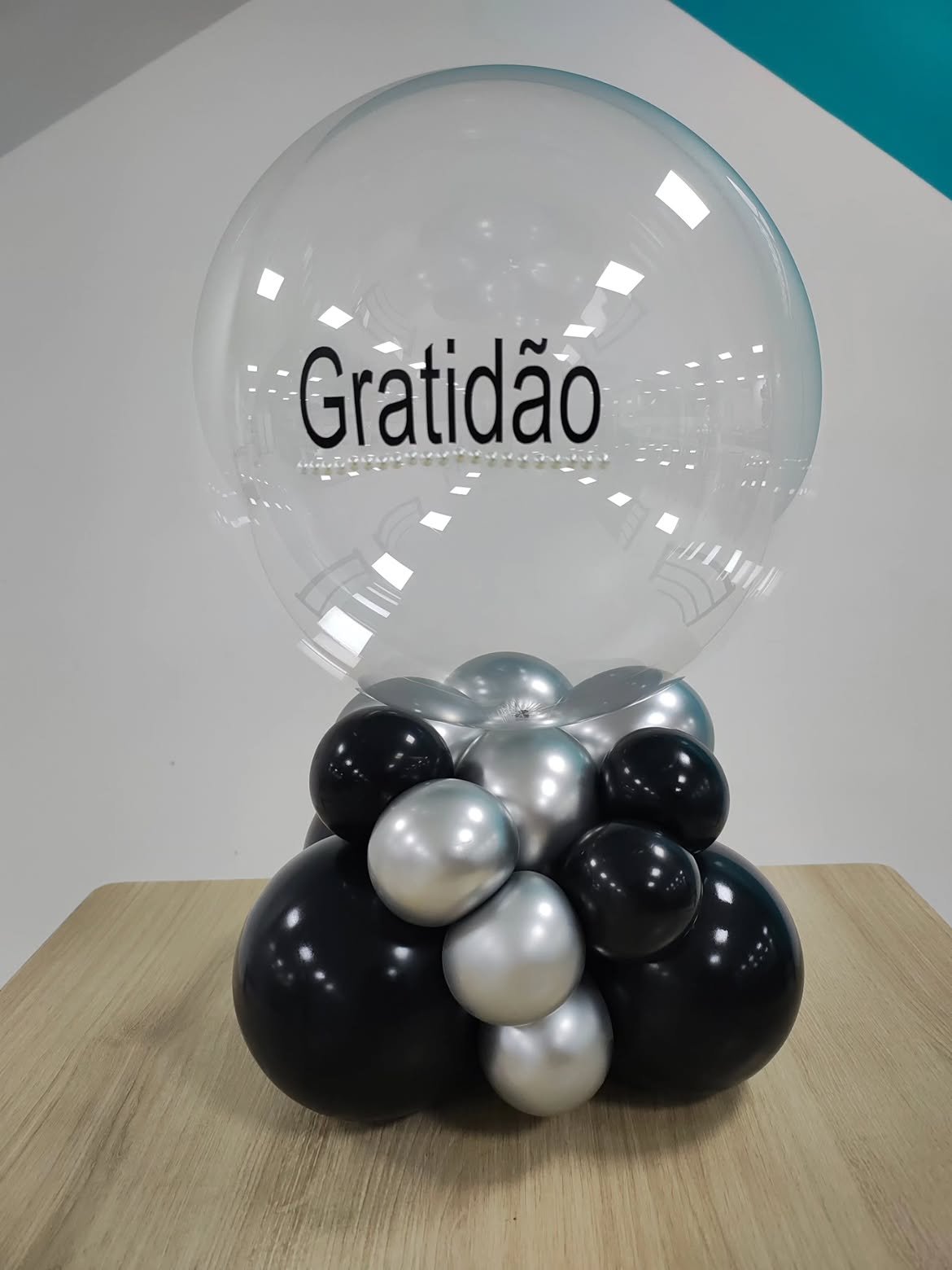 Bubble transparente com a palavra gratid&atilde;o