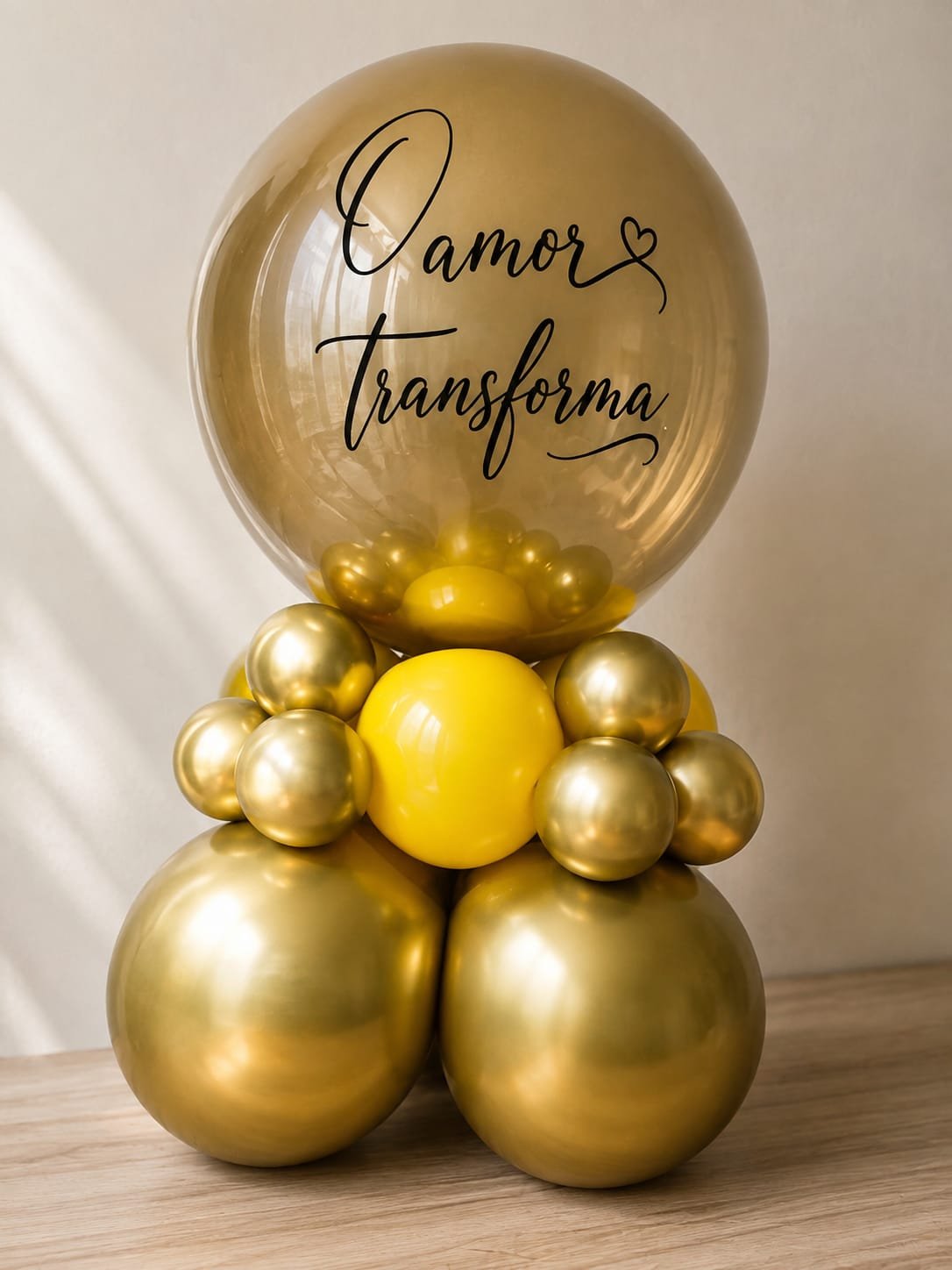 Arranjo O Amor Transforma da Studio Bal&otilde;es